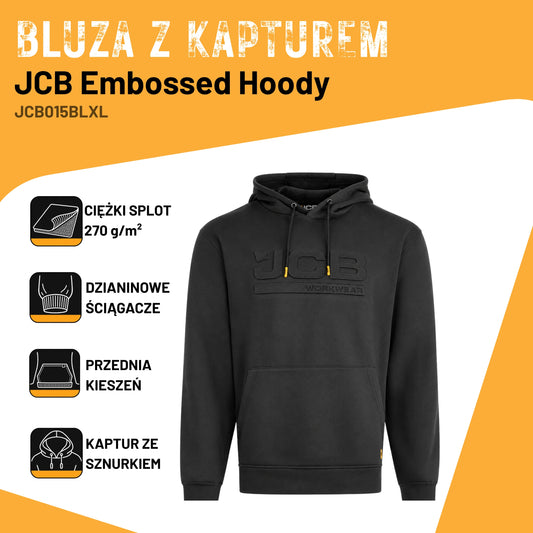 JCB Workwear Худі робоче з капюшоном і 3D-логотипом