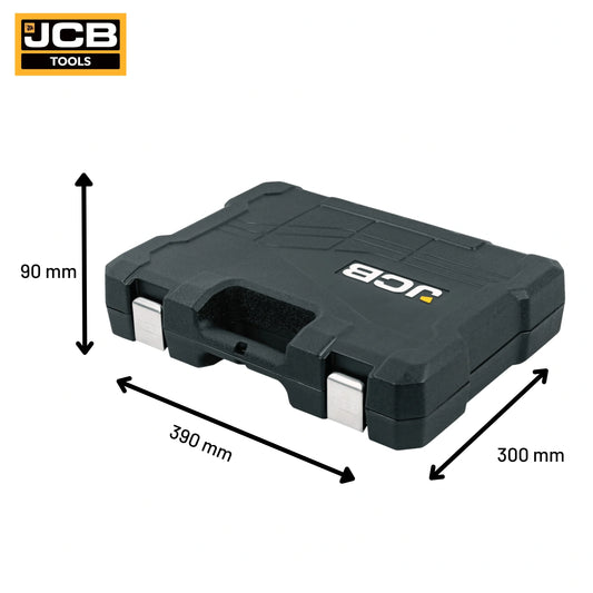 Набір торцевих ключів JCB 108 од. 1/2" 1/4" CrV з тріскачками в кейсі 41082-5