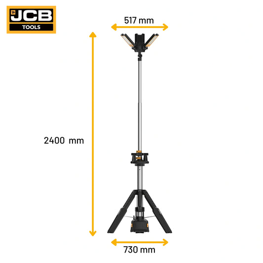 JCB Робоче освітлення Tri Fold KONNECT 18 В – складана лампа 8400 лм
