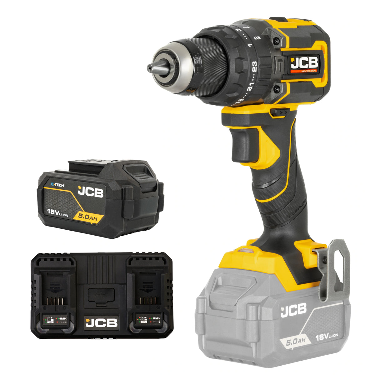 Wiertarki akumulatorowe JCB 18PCD-75 75 Nm – wiertarko wkrętarki akumulatorowe, prezentacja produktu