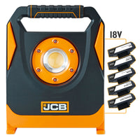 Lampa robocza LED JCB 4500 Lm 18V – panel świetlny z szerokim kątem oświetlenia