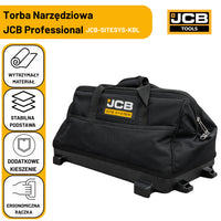 Torba na narzędzia JCB - twarda podstawa z czterema stopkami