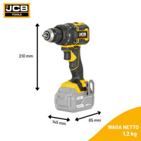 Wiertarko-wkrętarka akumulatorowa z udarem JCB 75Nm – wiertarko wkrętarka z udarem bezszczotkowa
