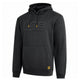 Bluza robocza JCB z kapturem kolor czarny z logo 3D, widok z przodu