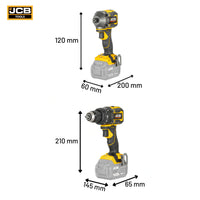 Zestaw narzędzi z wkrętarka JCB 160Nm – zestaw wkrętarka i zakrętarka