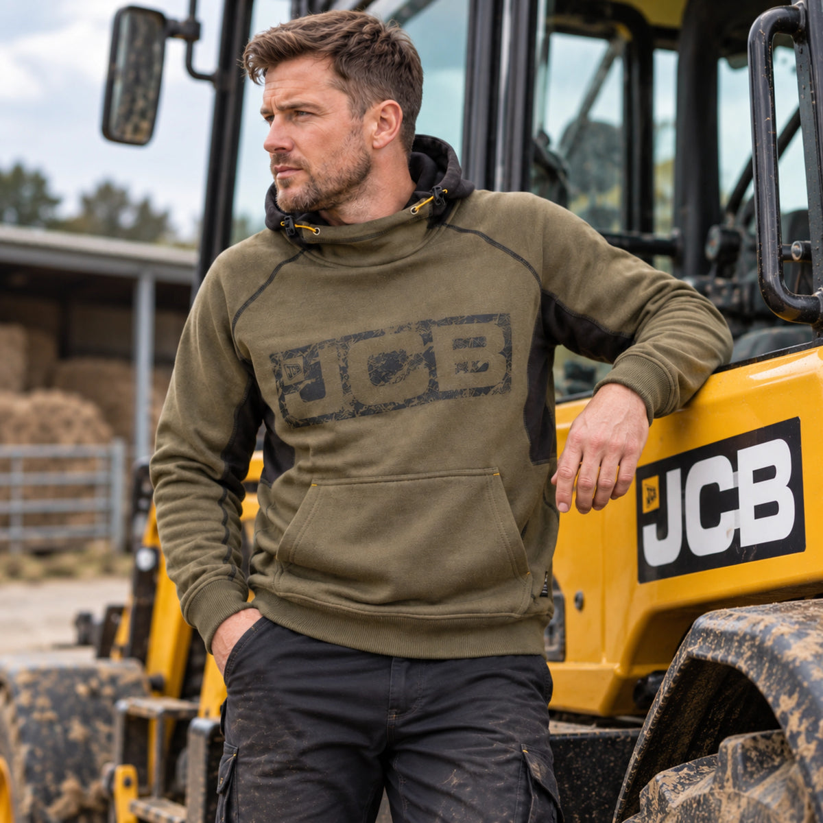 JCB Trade Худі з капюшоном Horton Hoodie оливкове