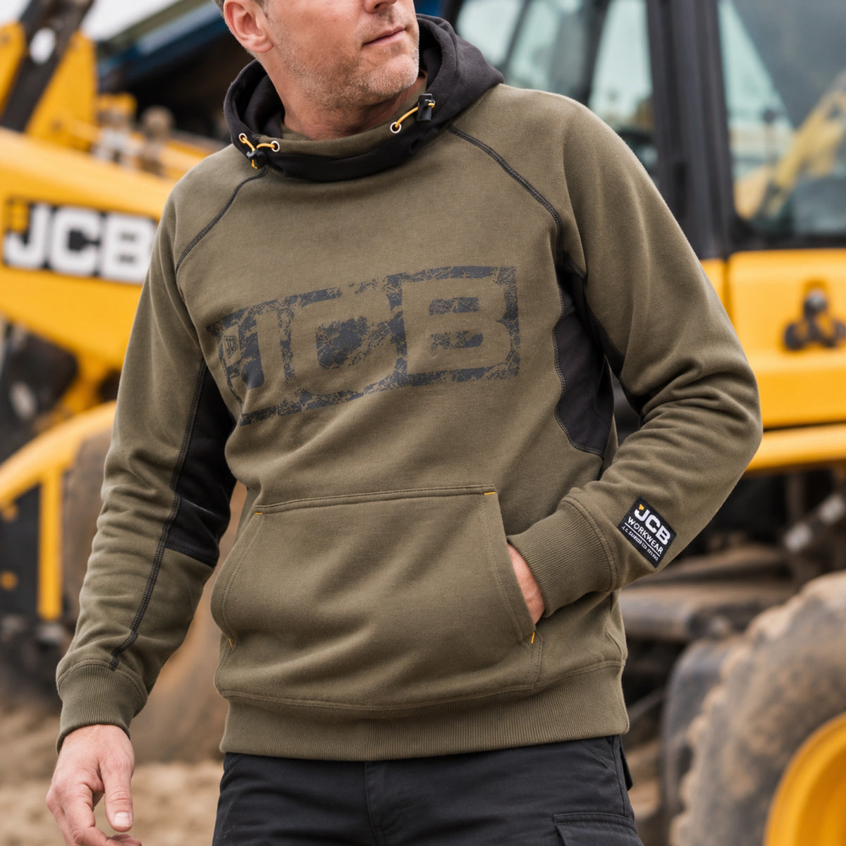 JCB Trade Худі з капюшоном Horton Hoodie оливкове