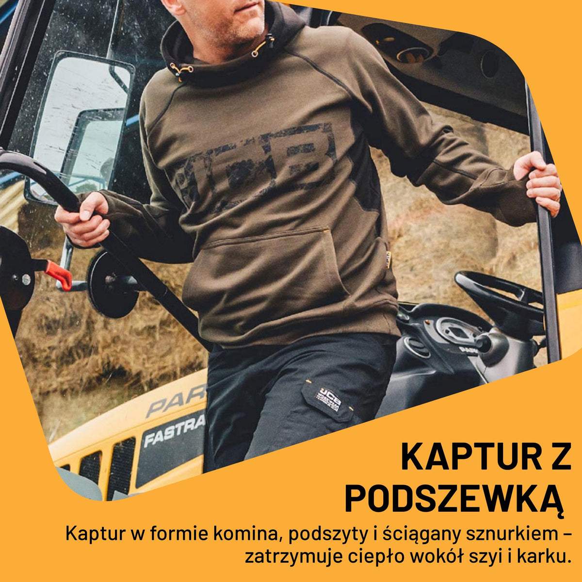 JCB Trade Худі з капюшоном Horton Hoodie оливкове