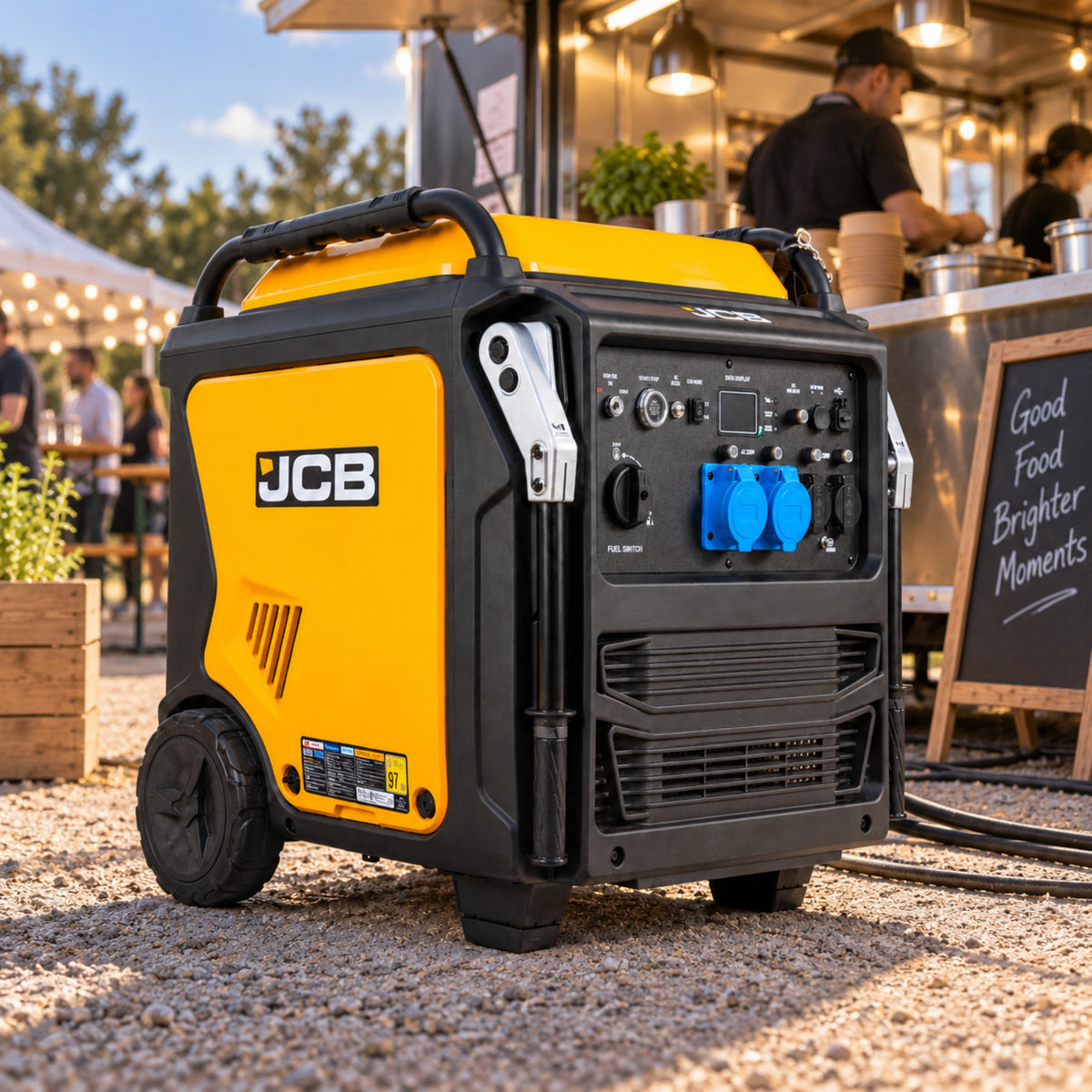 Однофазний інверторний генератор JCB Tools 11 кВт - E-Start, пульт, 4 розетки