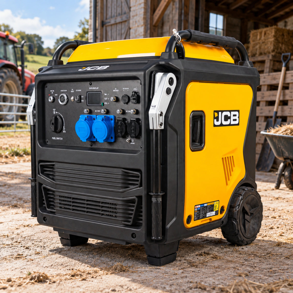 Однофазний інверторний генератор JCB Tools 11 кВт - E-Start, пульт, 4 розетки