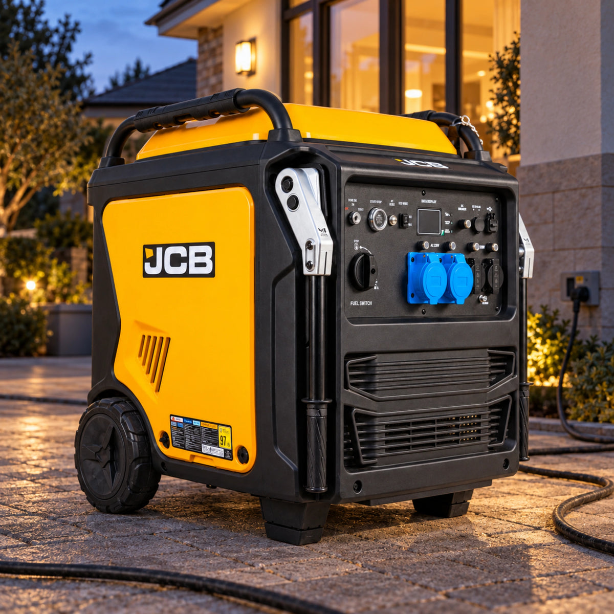 Однофазний інверторний генератор JCB Tools 11 кВт - E-Start, пульт, 4 розетки