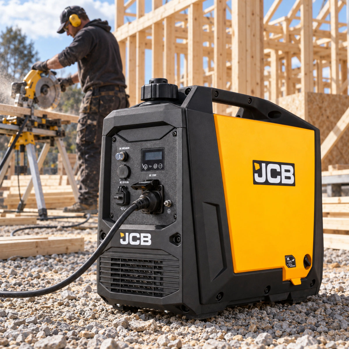 Інверторний генератор JCB Tools 2 кВт: ECO, USB, 18 кг
