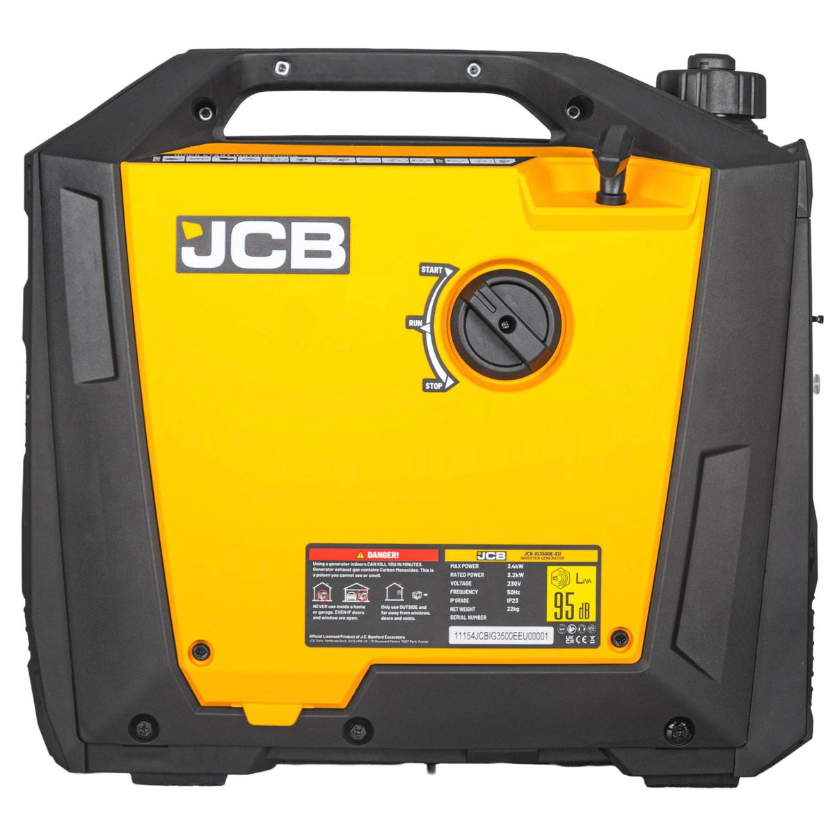 Інверторний генератор JCB Tools 3,4 кВт - E-Start, ECO, USB