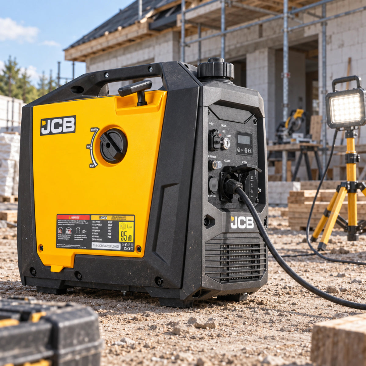 Інверторний генератор JCB Tools 3,4 кВт - E-Start, ECO, USB