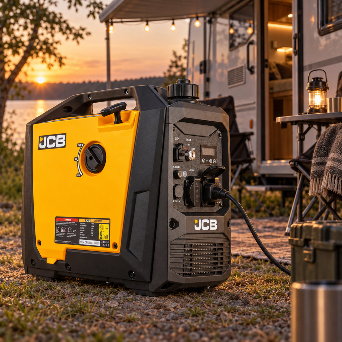 Інверторний генератор JCB Tools 3,4 кВт - E-Start, ECO, USB