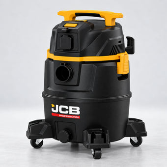 Промисловий пилосос JCB Tools 30 л для сухого та вологого прибирання 1300 Вт з розеткою для електроінструменту
