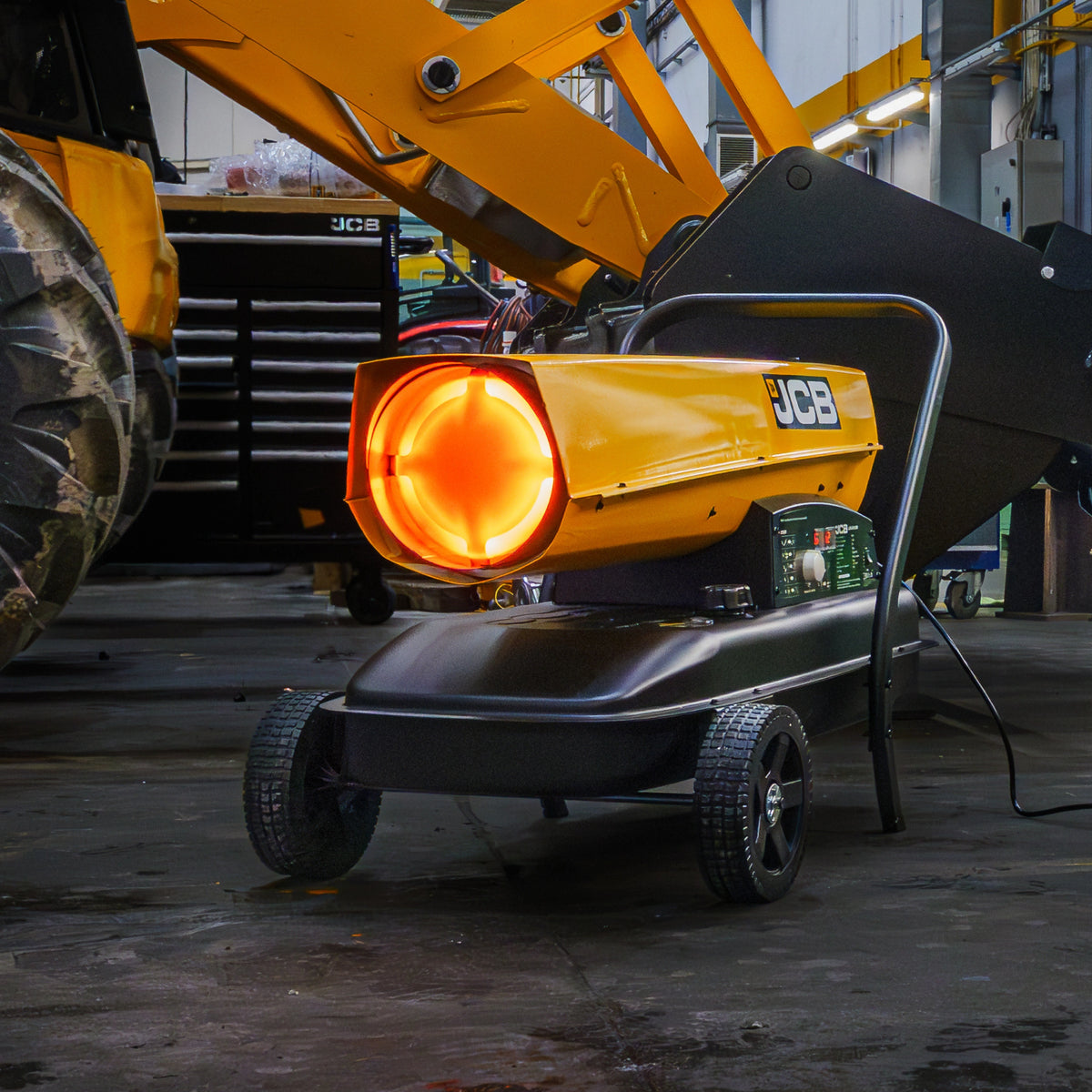 Nagrzewnica na olej opałowy JCB SH140DP24 37 kW – dmuchawa olejowa