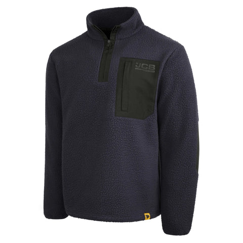 JCB Workwear Фліс робочий Borg з блискавкою 1/4