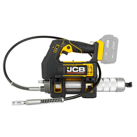 JCB Professional Набір: Акумуляторний шприц для змащування 700 Бар 18В 2,0Аг + 4,0Аг Зарядний пристрій 4,5А Сумка