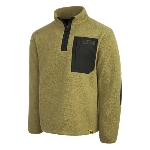 JCB Workwear Фліс робочий Borg з блискавкою 1/4