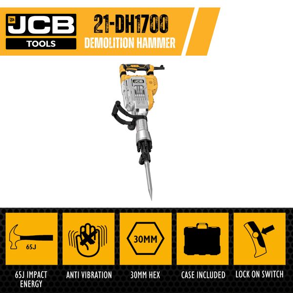 Війбійний молоток JCB Tools JCB-DH1700-E 57221 фото