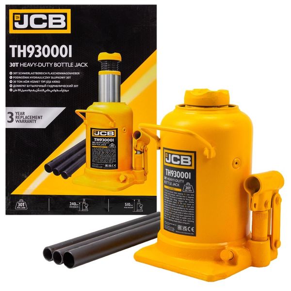 Домкрат пляшковий JCB Tools 30т JCB-TH930001 58035 фото