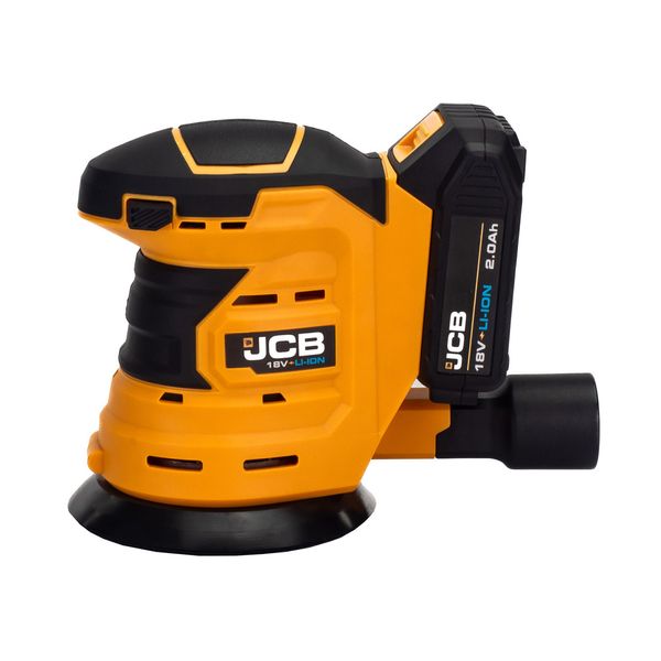 Акумуляторна ексцентрикова шліфувальна машина з комплектом JCB Tools JCB-18OS-2XB-E 57232 фото