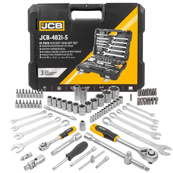 Набір інструментів JCB Tools 82 шт, 1/4", 1/2" JCB-4821-5 56913 фото