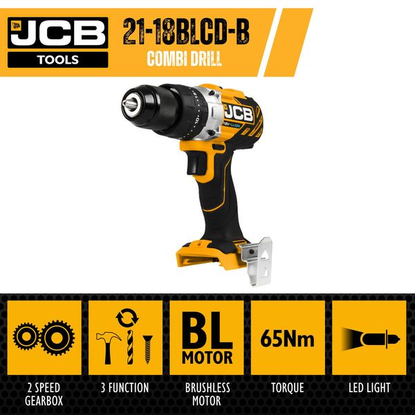 Акумуляторний дриль-шуруповерт JCB Tools JCB-18BLCD-B-E 57243 фото