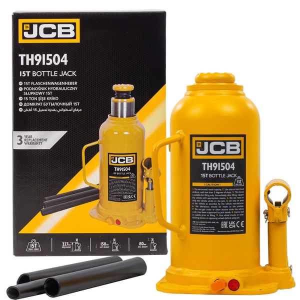 Домкрат пляшковий JCB Tools 15т JCB-TH91504 58018 фото