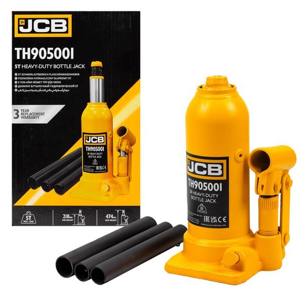 Домкрат пляшковий JCB Tools 5т JCB-TH905001 58058 фото