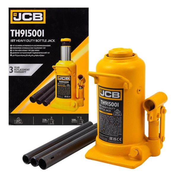 Домкрат пляшковий JCB Tools 15т JCB-TH915001 58034 фото